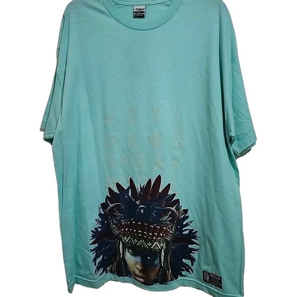 Hustle Gang American Native T-shirt Top Men's Shirt Size XL Blue - Picture 2 of 5
